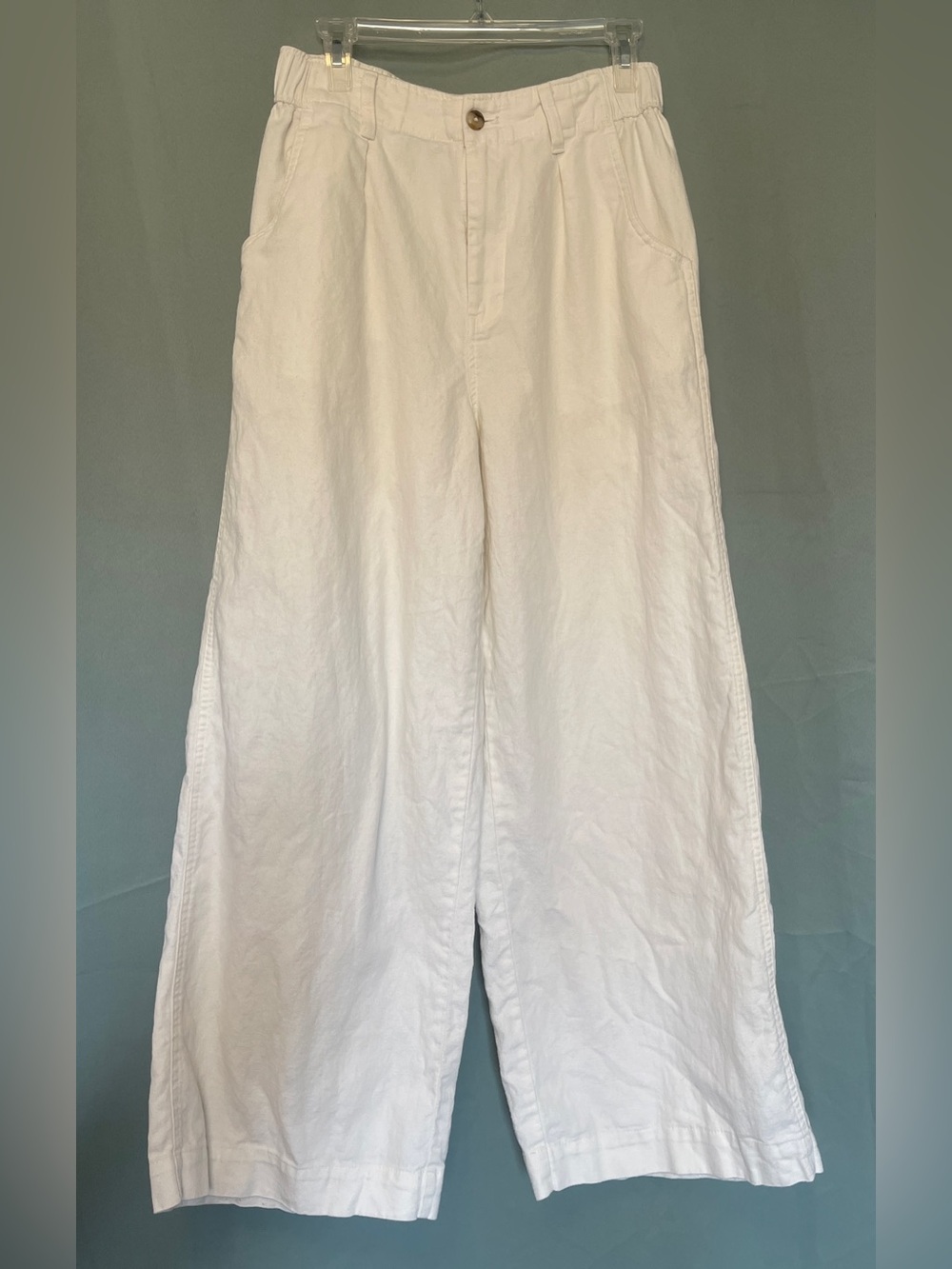 Madewell Cream Wide-Leg Cotton Pants Size 6